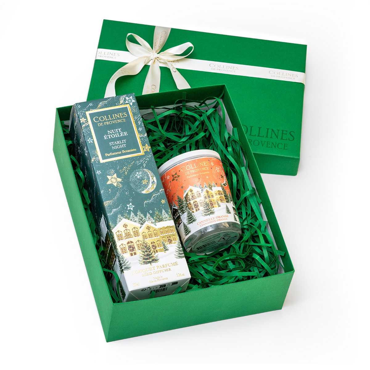Подарунковий набір "Зоряна ніч" Collines de Provence: дифузор Зоряна ніч 100 мл, свічка Апельсин-кориця 180 г, A2502SN