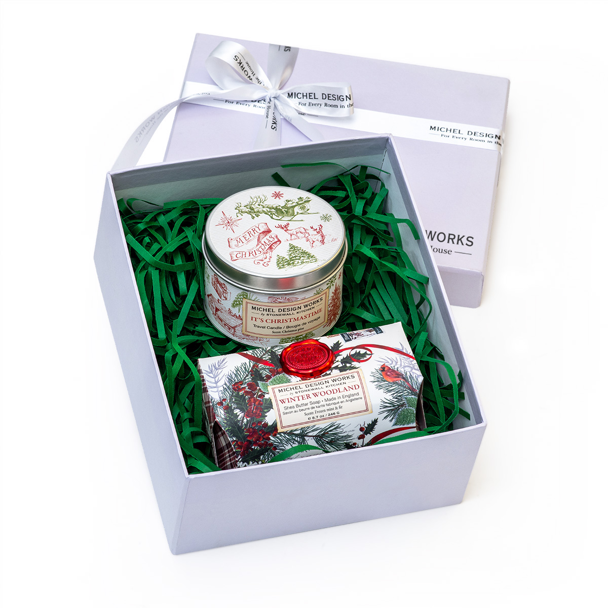 Подарочный набор "Рождество в зимнем лесу" MDW: мыло Зимний лес 246 г, свеча Рождество 155 г, A2502CMF