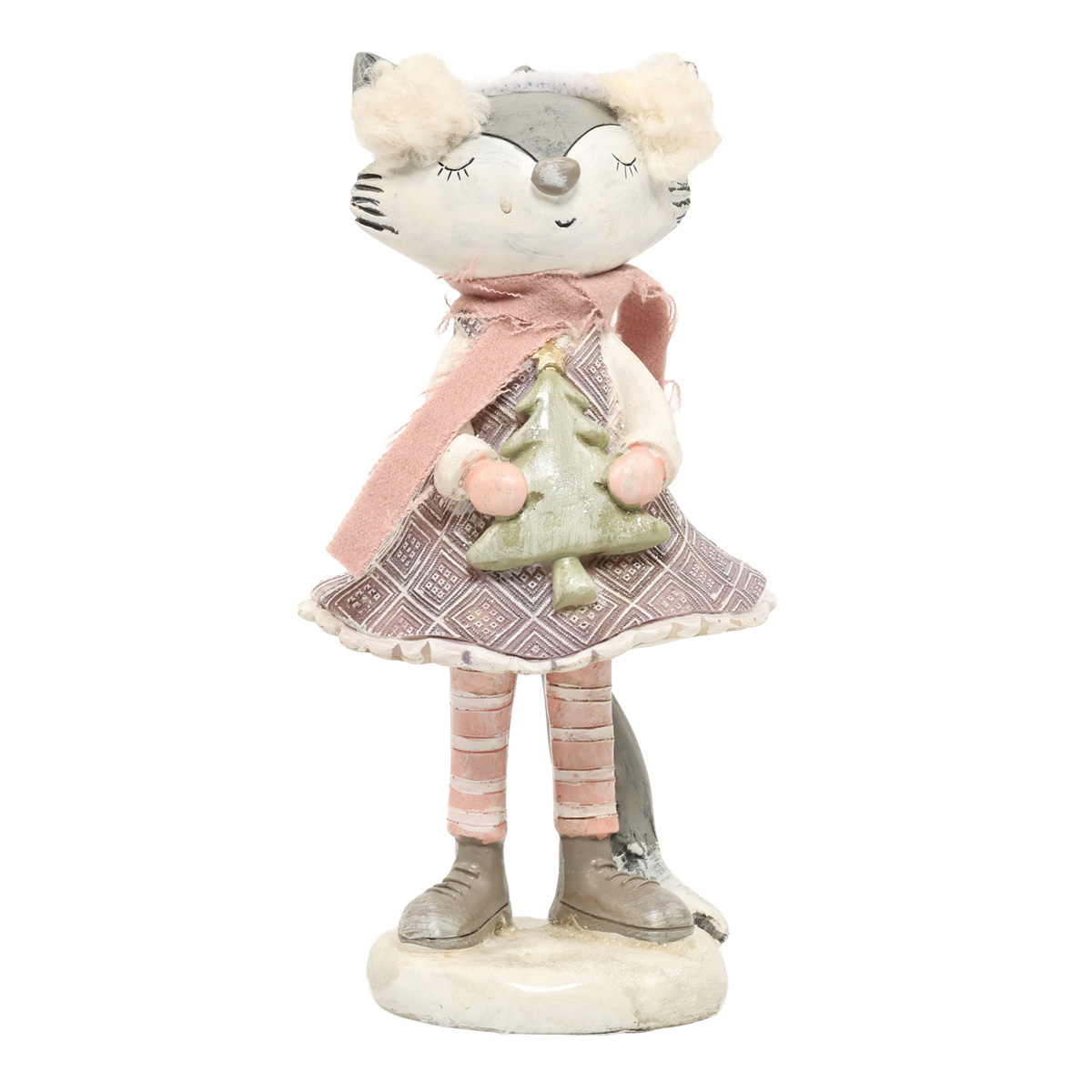 Фігура декоративна "Лисичка з ялинкою" 18 см, 831-175