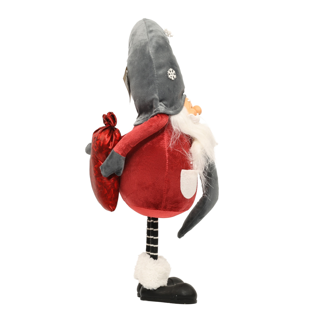 М`яка іграшка Гном, 40 см, червоний з сірим, 877-234 1
