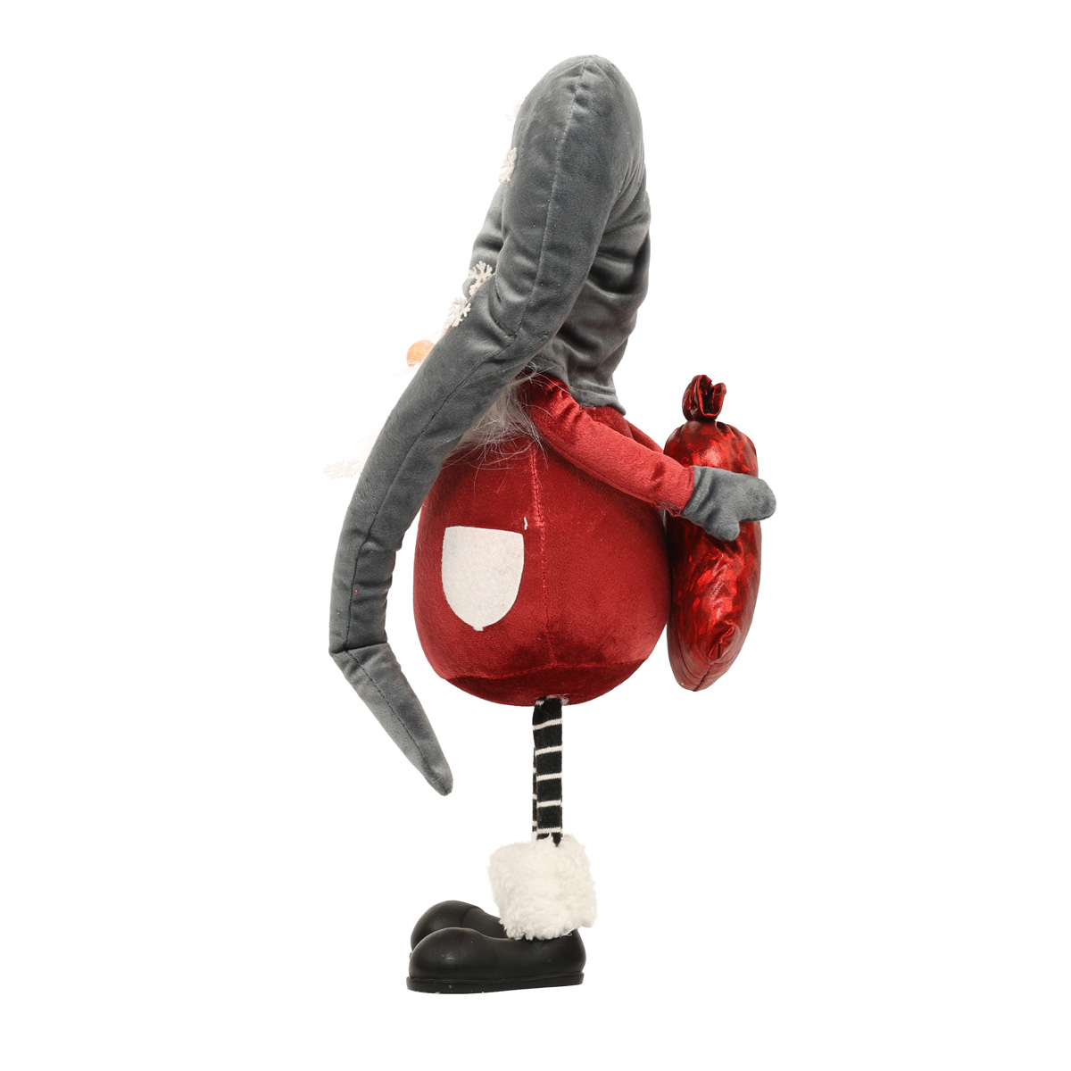 М`яка іграшка Гном, 40 см, червоний з сірим, 877-234 3