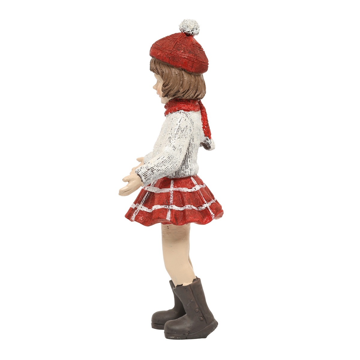 Статуэтка декоративная "Девочка и Мальчик" 20 см (2 дизайна), белый с красным, 218-979 3