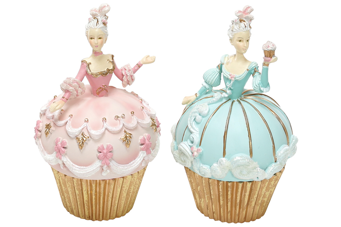 Шкатулка декоративная "Принцесса-капкейк" 15,5 см, 2 дизайна, 838-395