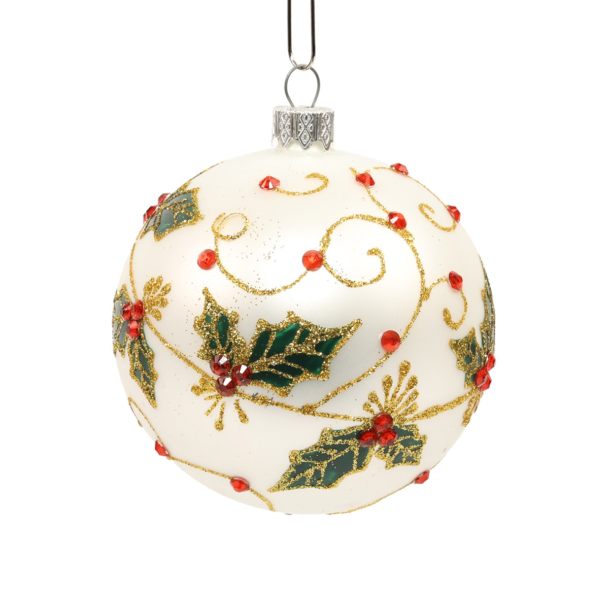 Набір ялинкових куль "Різдвяні квіти" 3