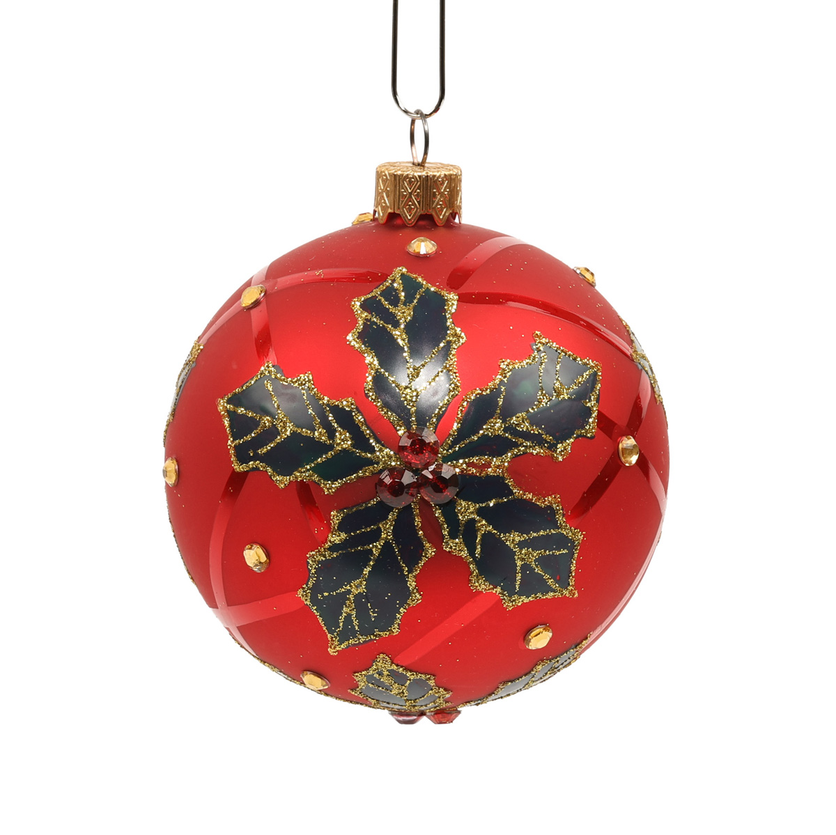 Набір ялинкових куль "Різдвяні квіти" 2