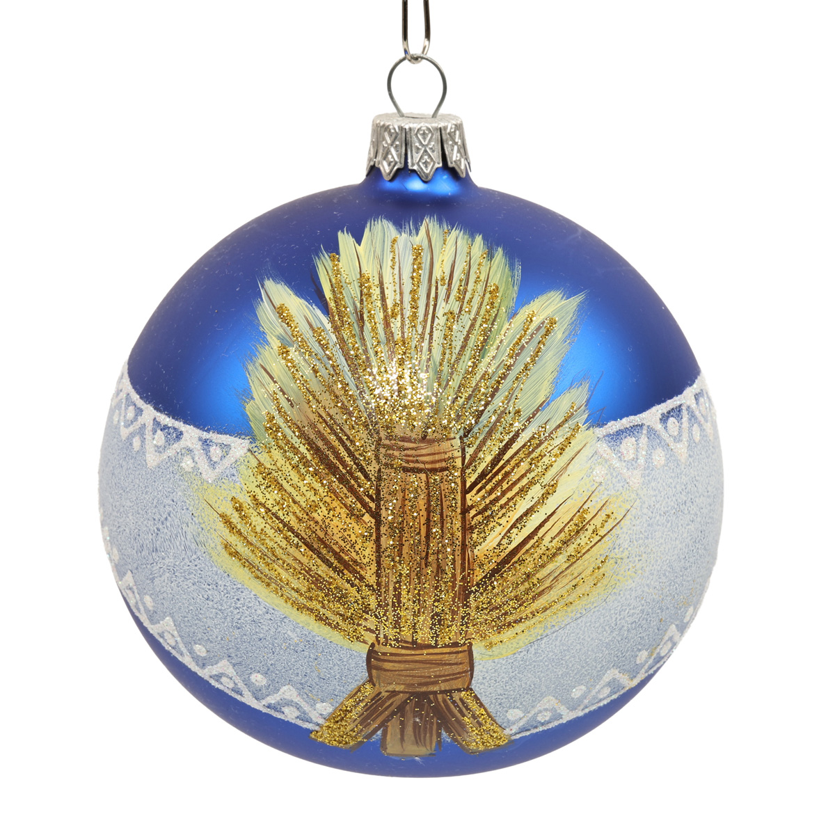 Набір ялинкових куль "Солом`яні прикраси" 3