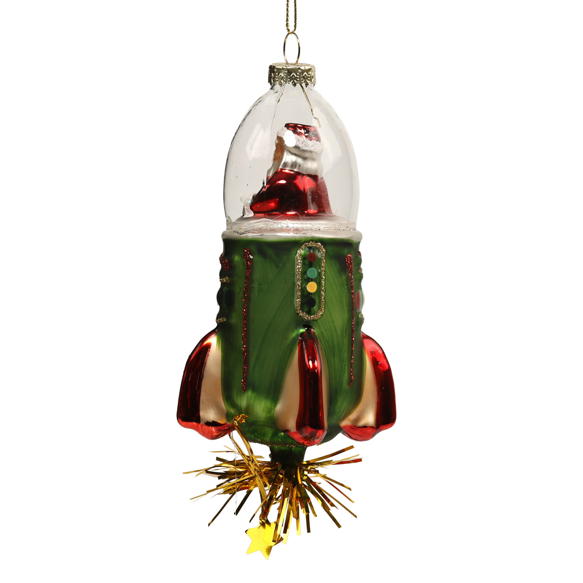 Елочное украшение "Санта в ракете" 6,7*19 см, YQ1465892 2