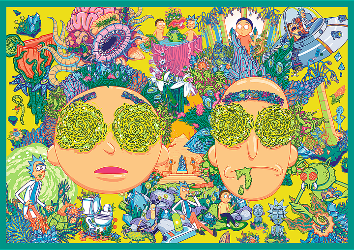 Пазл "4*250" - Закрученный мир, Rick and Morty, Trefl, 13338 2