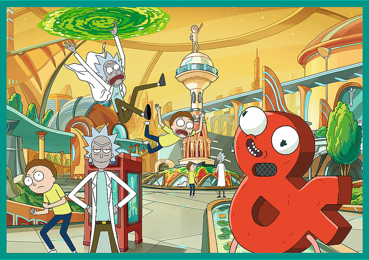 Пазл "4*250" - Закрученный мир, Rick and Morty, Trefl, 13338 3