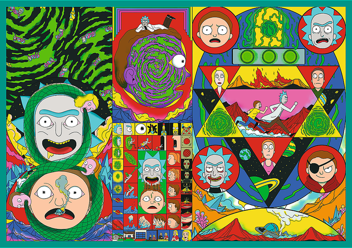 Пазл "4*250" - Закрученный мир, Rick and Morty, Trefl, 13338 5