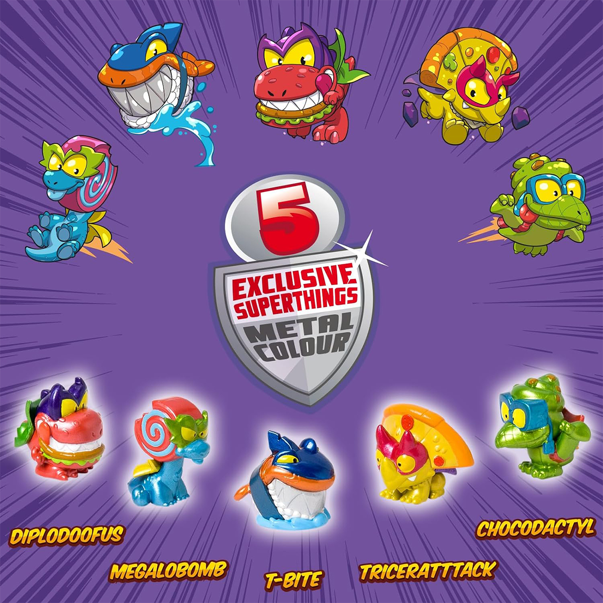 Игровой набор SUPERTHINGS S – ДИНО РАЗРУШИТЕЛИ (5 экскл. фигурок), PSTSD48TIN60 4