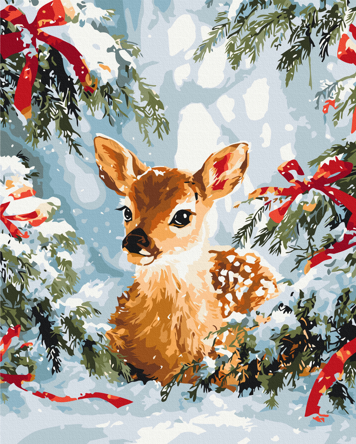 Картина по номерам 40x50 см "Сказка среди елей", BS54495