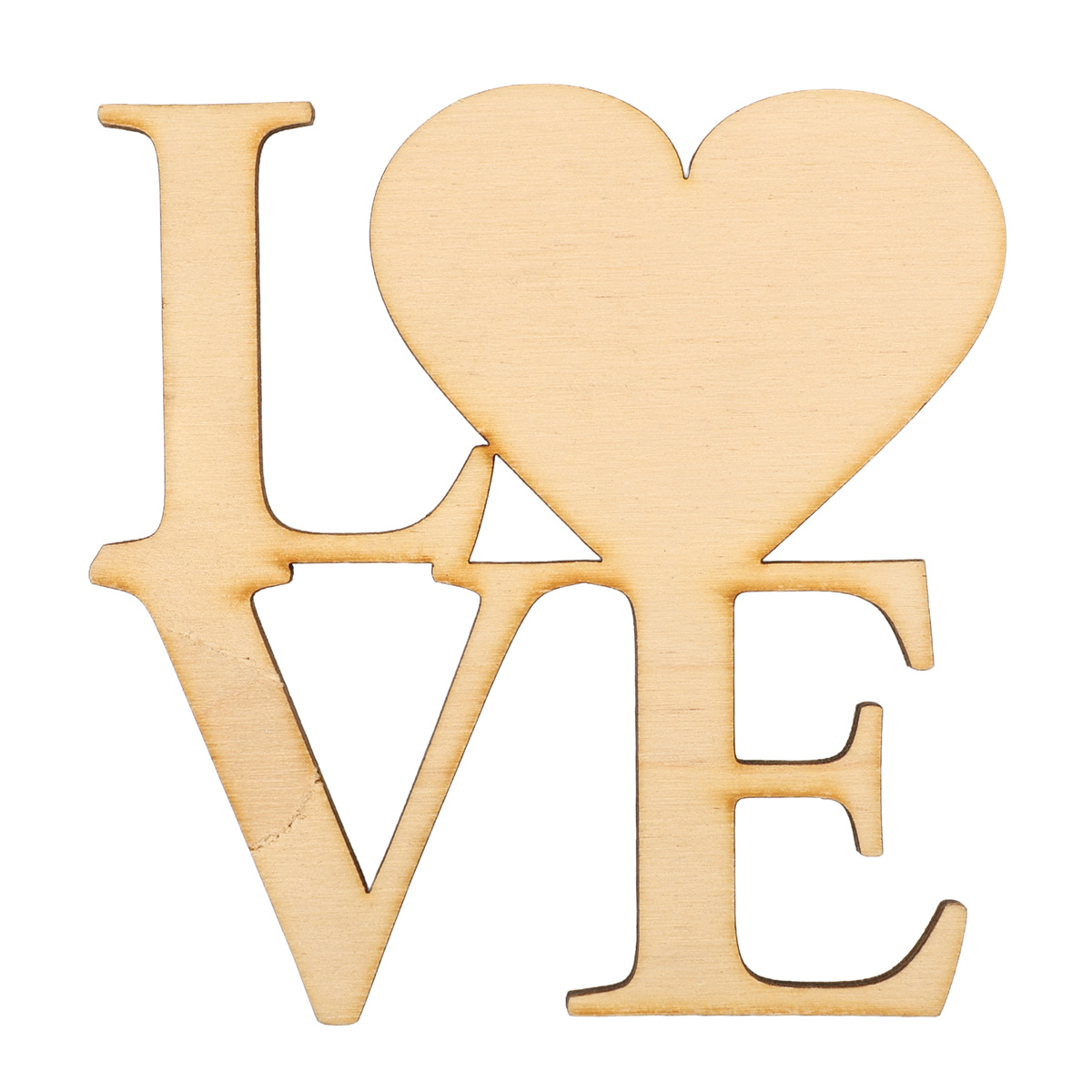 Заготівка дерев`яна День Валентина 4 мм/100*100 мм, ДСВ 026