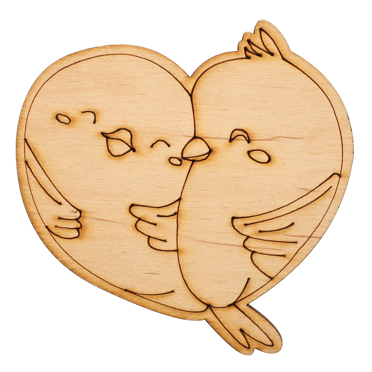 Заготівка дерев`яна День Валентина 4 мм/100*100 мм, ДСВ 053