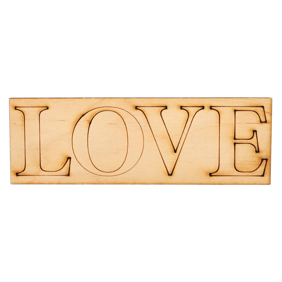 Заготівка дерев`яна День Валентина 4 мм/50*150 мм, ДСВ 142