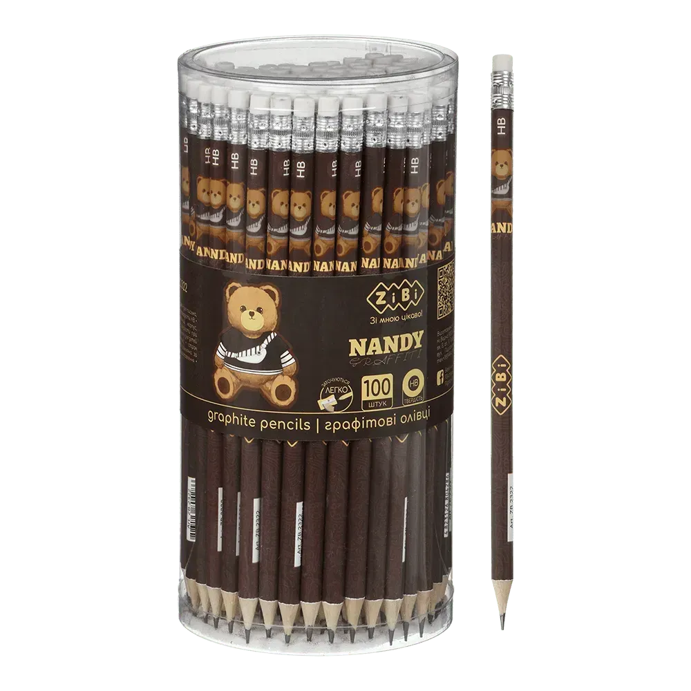 Карандаш графитный HB Bear toy, с ластиком, ZB.2322 1