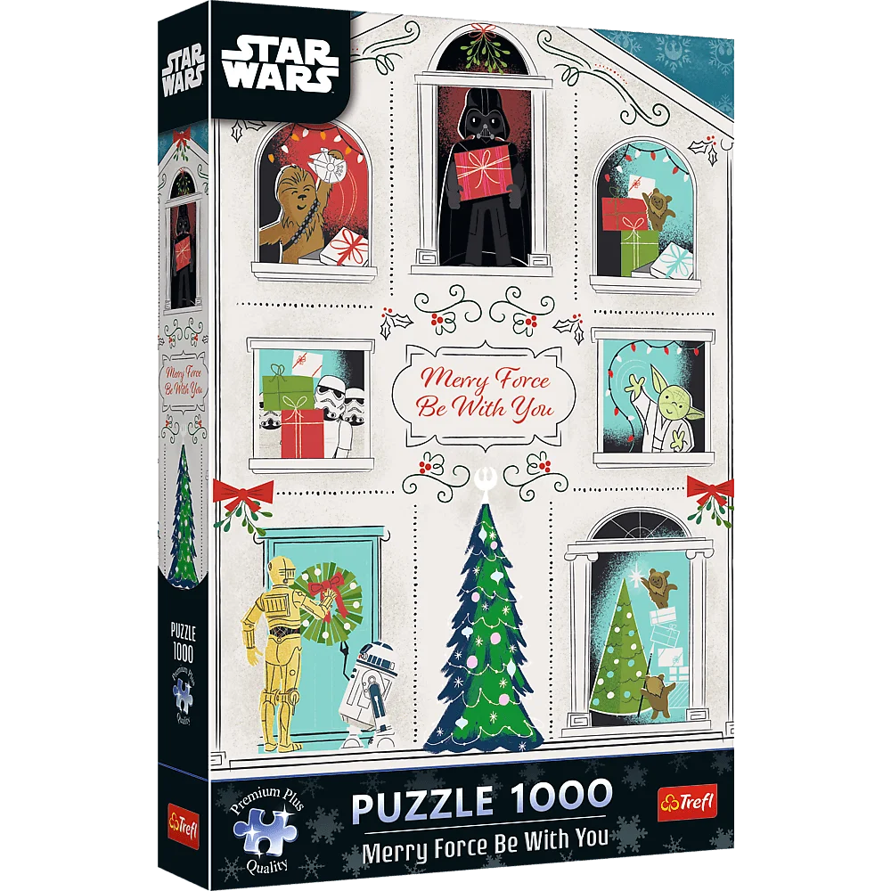 Пазл - "1000 Преміум Плюс" - XMAS: Хай прибуде з тобою сила веселощів, Lucasfilm Star Wars, 12087, Trefl