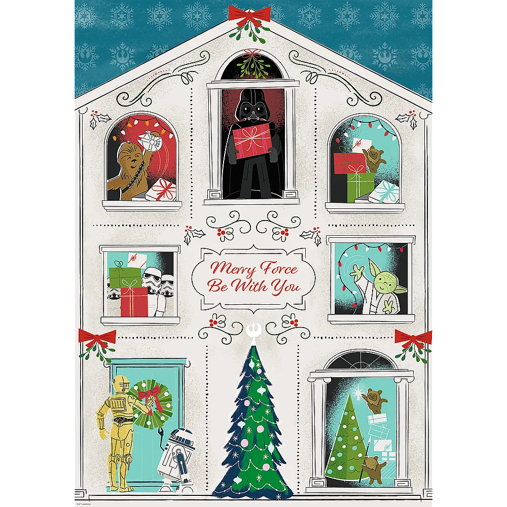 Пазл - "1000 Преміум Плюс" - XMAS: Хай прибуде з тобою сила веселощів, Lucasfilm Star Wars, 12087, Trefl 2