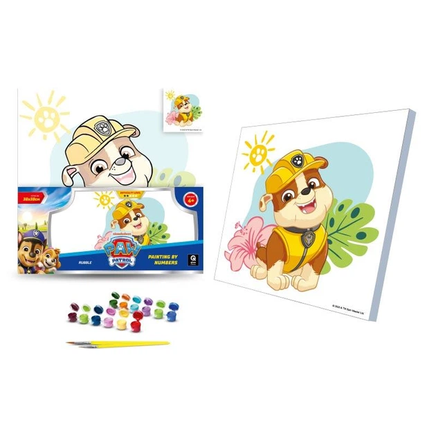 Набор для росписи по номерам в обложке 30х30 см "Щенячий патруль: Кремез", 913-012