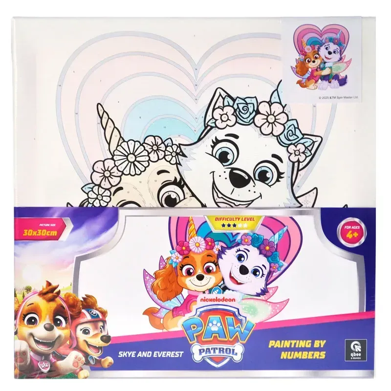 Набор для росписи по номерам в обложке 30х30 см "Щенячий патруль: Скай и Эверест", 913-008 1