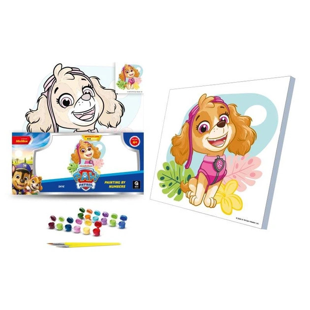 Набор для росписи по номерам в обложке 30х30 см "Щенячий патруль: Скай", 913-009