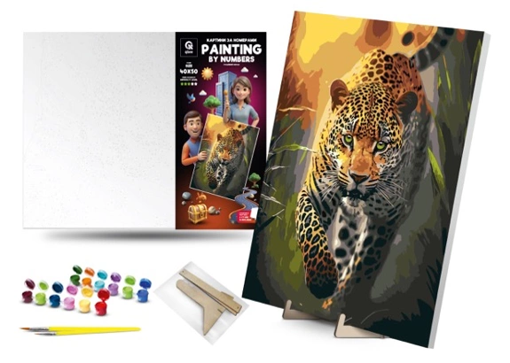 Набор для росписи по номерам 40х50 см "Грационный хищник", 900-017 1