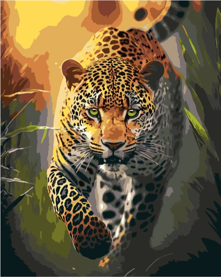 Набор для росписи по номерам 40х50 см "Грационный хищник", 900-017