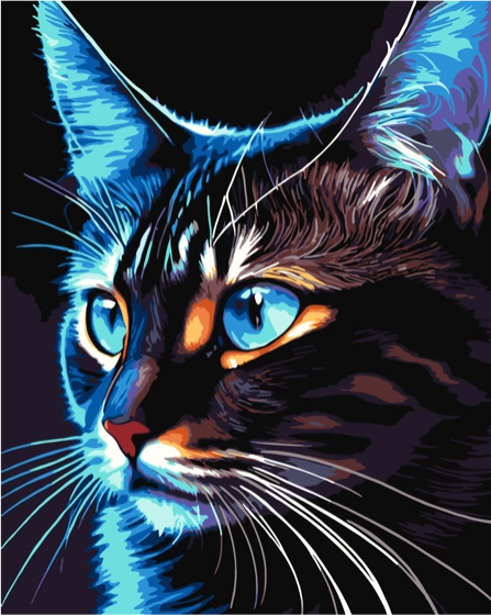 Набор для росписи по номерам 40х50 см "Космо-кот", 900-049