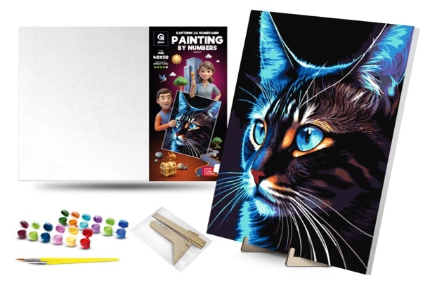 Набор для росписи по номерам 40х50 см "Космо-кот", 900-049 1