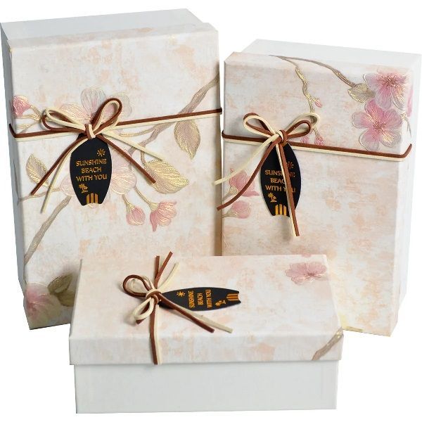 Подарункова коробка прямокутна, "Квіткові візерунки", 23*16*9,5 см, 1103445503