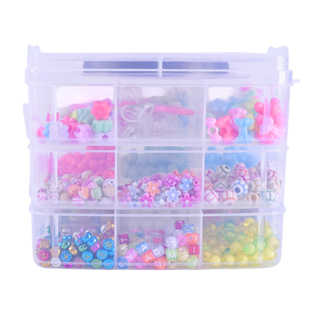 Набір для творчості з бісером і намистинами, триповерховий бокс, 330-148 1