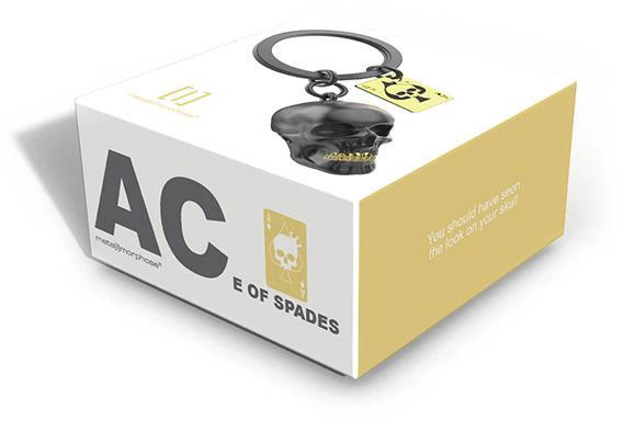 Брелок Metalmorphose "Black Sull with Playing Card" 1