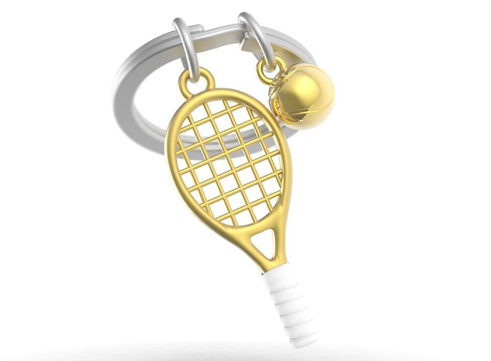 Брелок Metalmorphose "Tennis Racket with silicone handle + tennis bal"