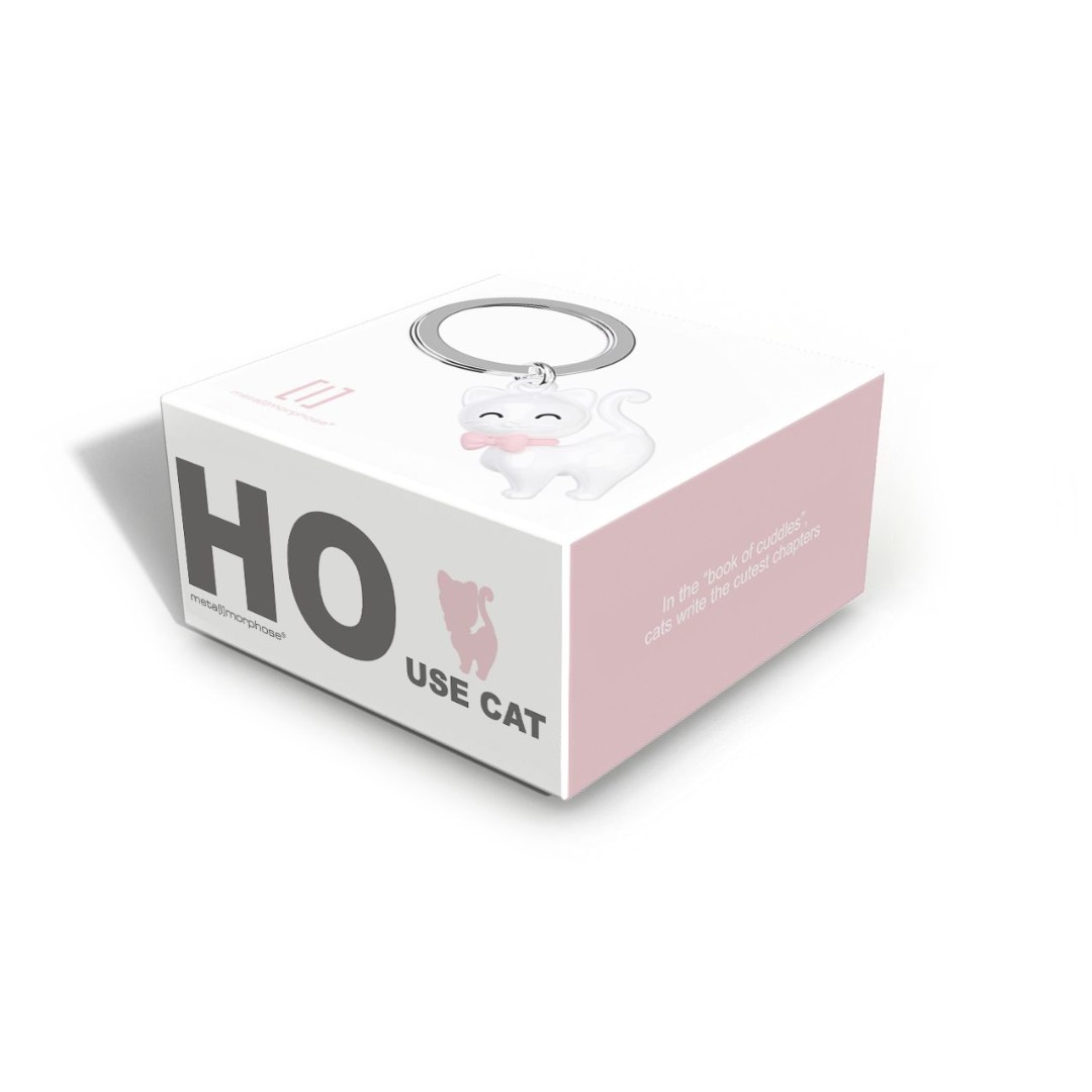 Брелок Metalmorphose "White cat with silicone bowtie" 1