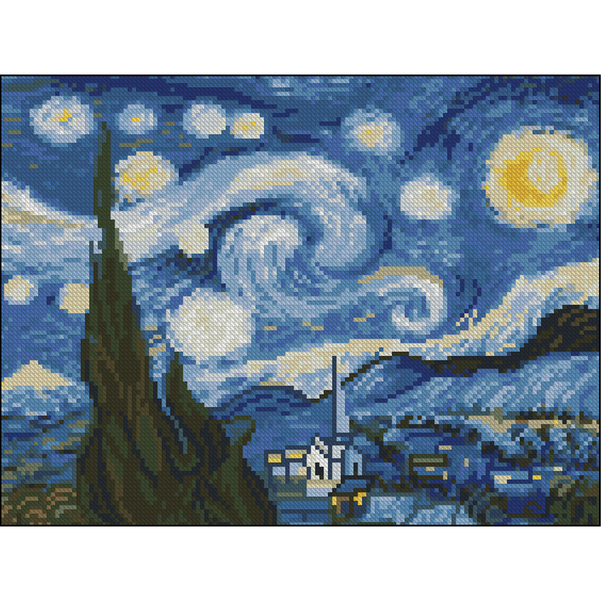 Набор с алмазной мозаикой "Звездная ночь" 30*40 см, без подрамника, ZAV3040-36, ТМ "Strateg"