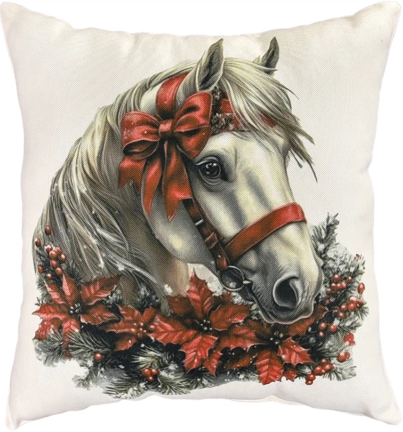 Подушка микровелюр Strateg Праздничная лошадь 35*35 см, 61270
