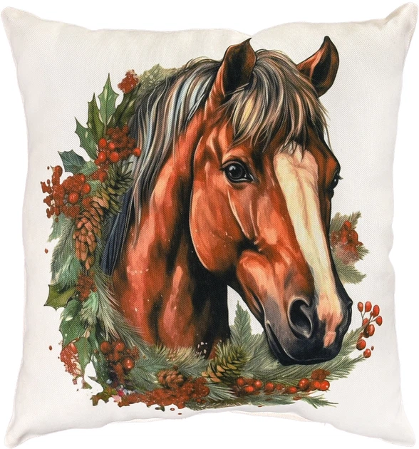 Подушка микровелюр Strateg Ягодная лошадь 35*35 см, 61269