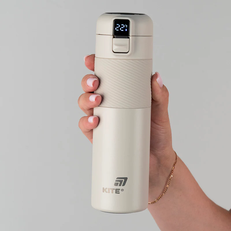 Термос с термодатчиком 450 мл, бежевый, k25-1227-1 5