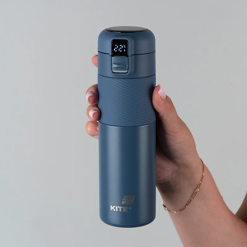 Термос с термодатчиком 450 мл, синий, k25-1227-2 5