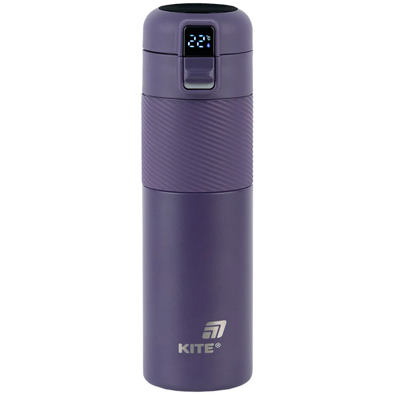 Термос с термодатчиком 450 мл, фиолетовый, k25-1227-3
