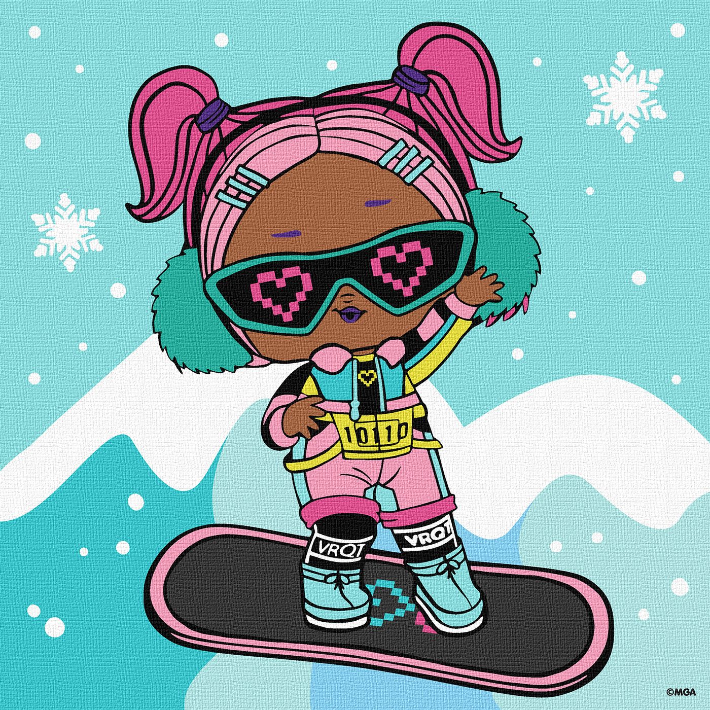 Набір для розпису по номерах 25*25 см "L.O.L. Surprise! Jolly Vibes. V.R.Q.T.", KHO1321, ТМ "Ideyka"