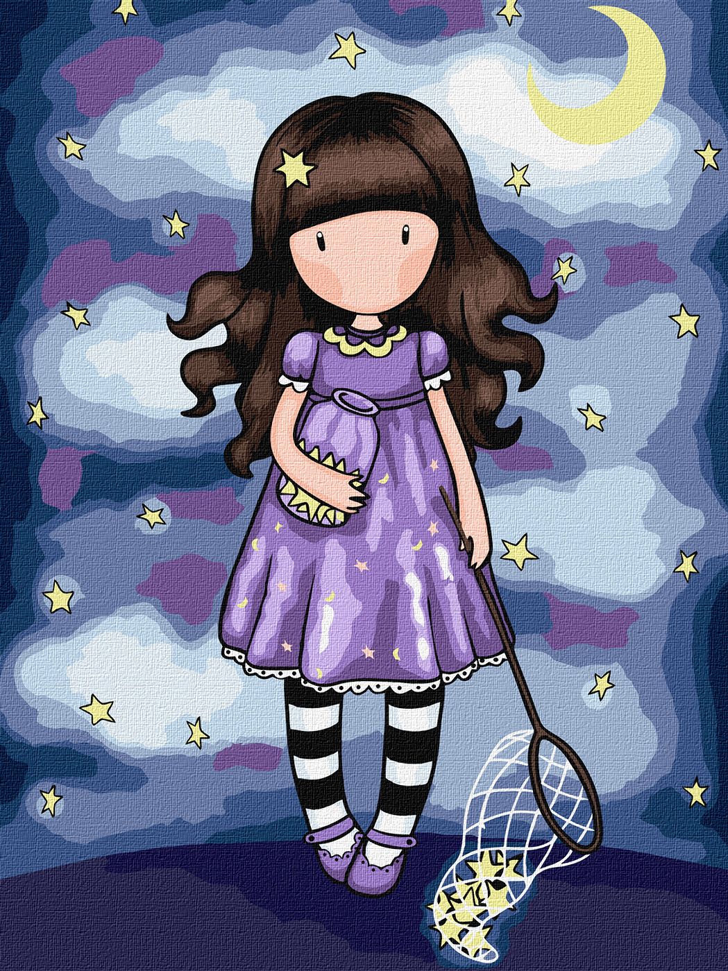 Набір для розпису по номерах 30*40 см "Catch A Falling Star Santoro Gorjuss Collection", KHO8680, ТМ "Ideyka"