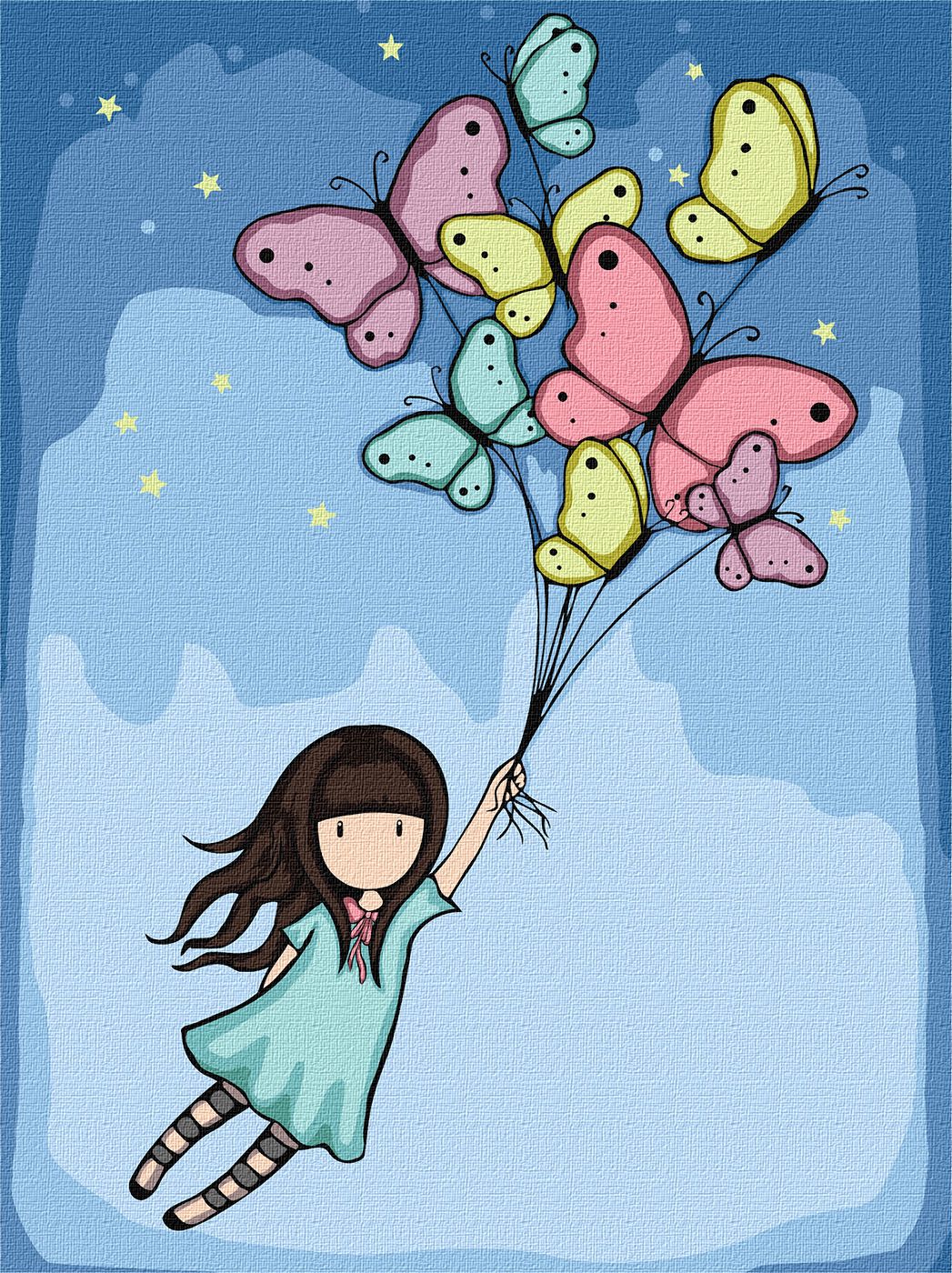 Набор для росписи по номерам 30*40 см. "Flight Of The Butterflies Santoro Gorjuss Collection", KHO8676, ТМ "Ideyka"