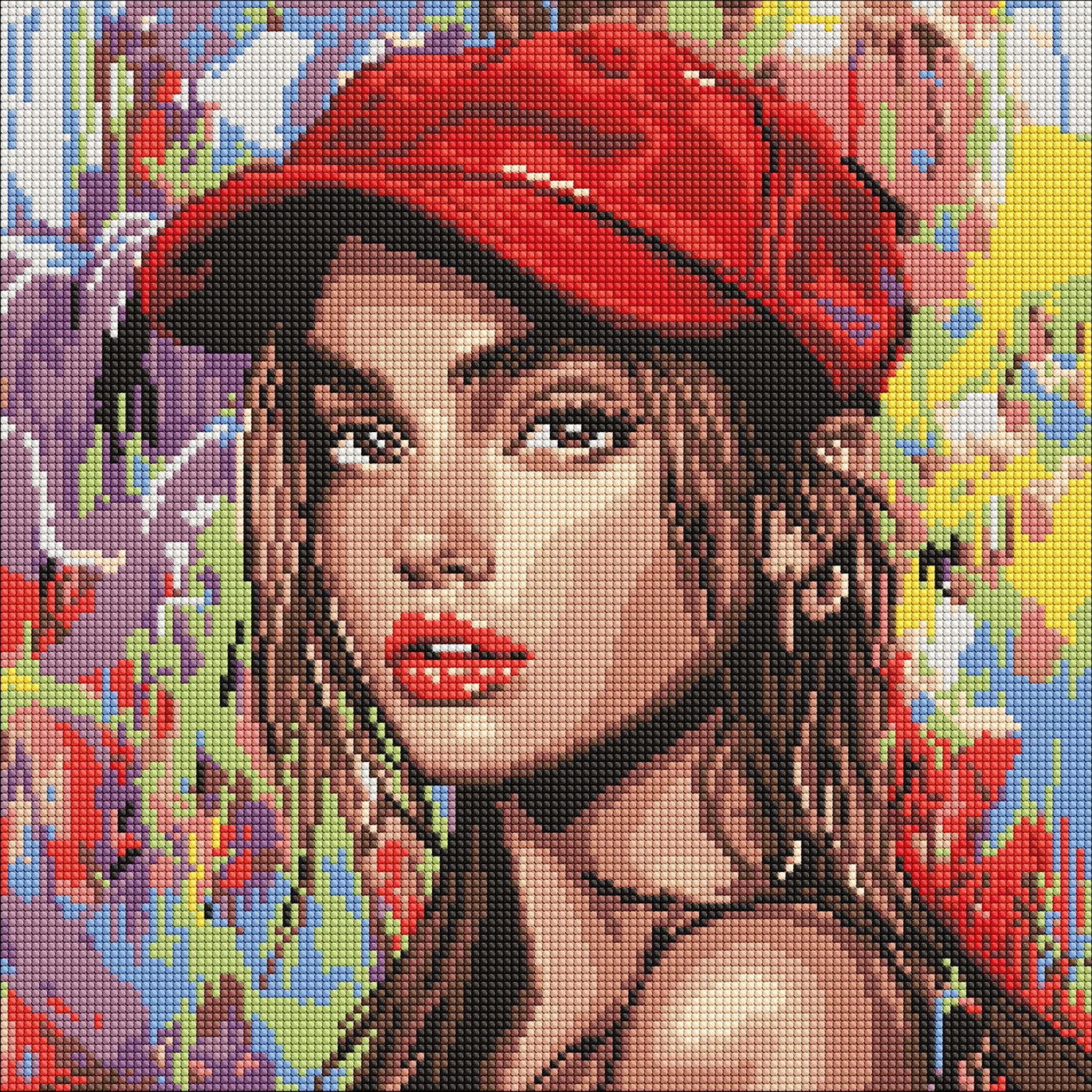 Набор с алмазной мозаикой "Современная Красная шапочка" 40*40 см, AMO8311, ТМ "Ideyka"