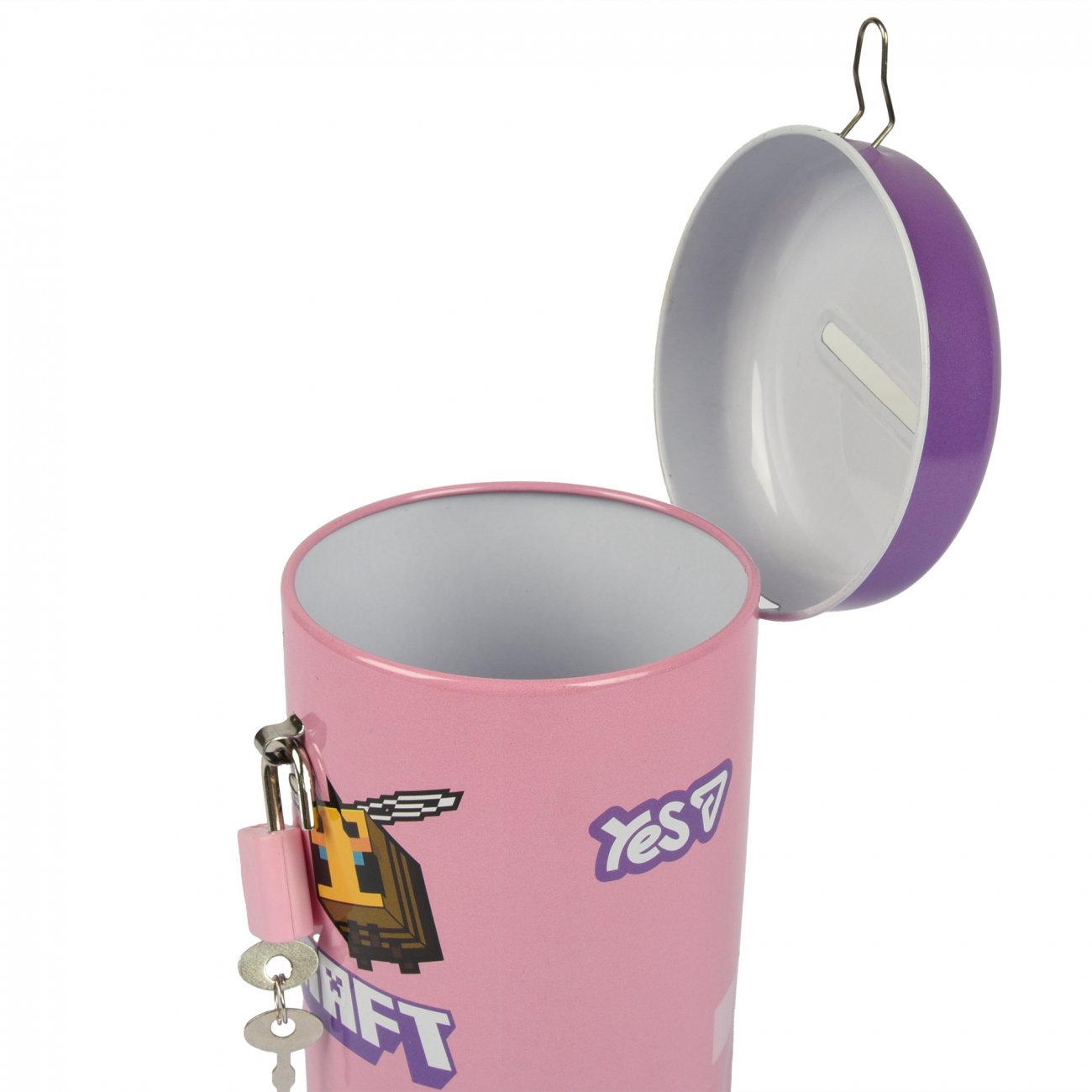 Копилка круглая Yes "Minecraft. Spring" металл., 13*7,6 см, 708575 3