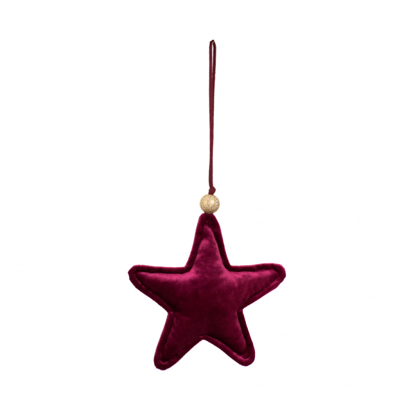 Звезда плюш (бордо) 15 см, 108575