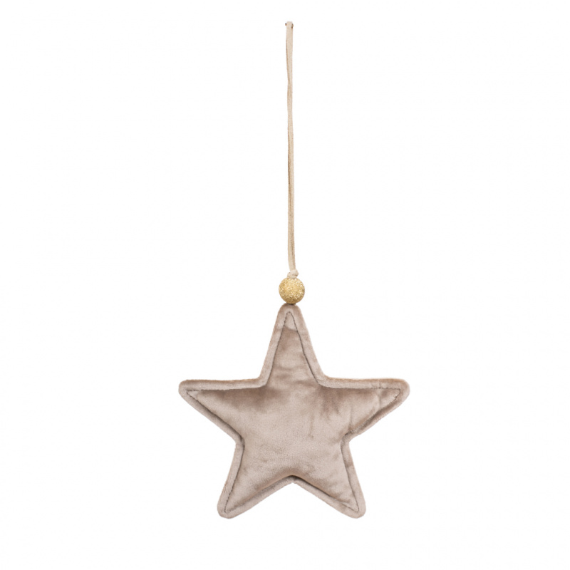 Звезда плюш (золотистая) 15 см, 108576