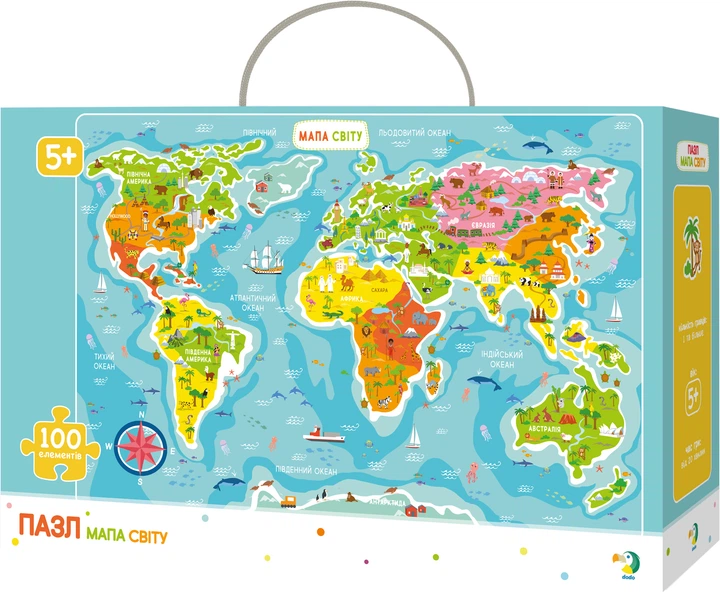 Пазл "Карта Мира", 300110/100110