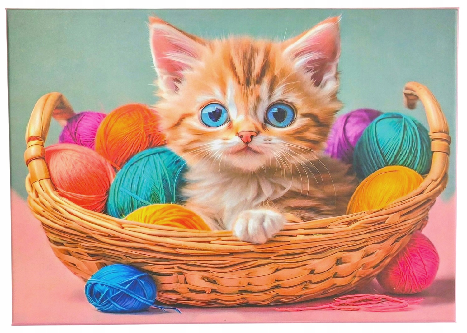 Подарункова коробка прямокутна, "Кошеня в кошику", 19*13*7,5 см, 111028611 1