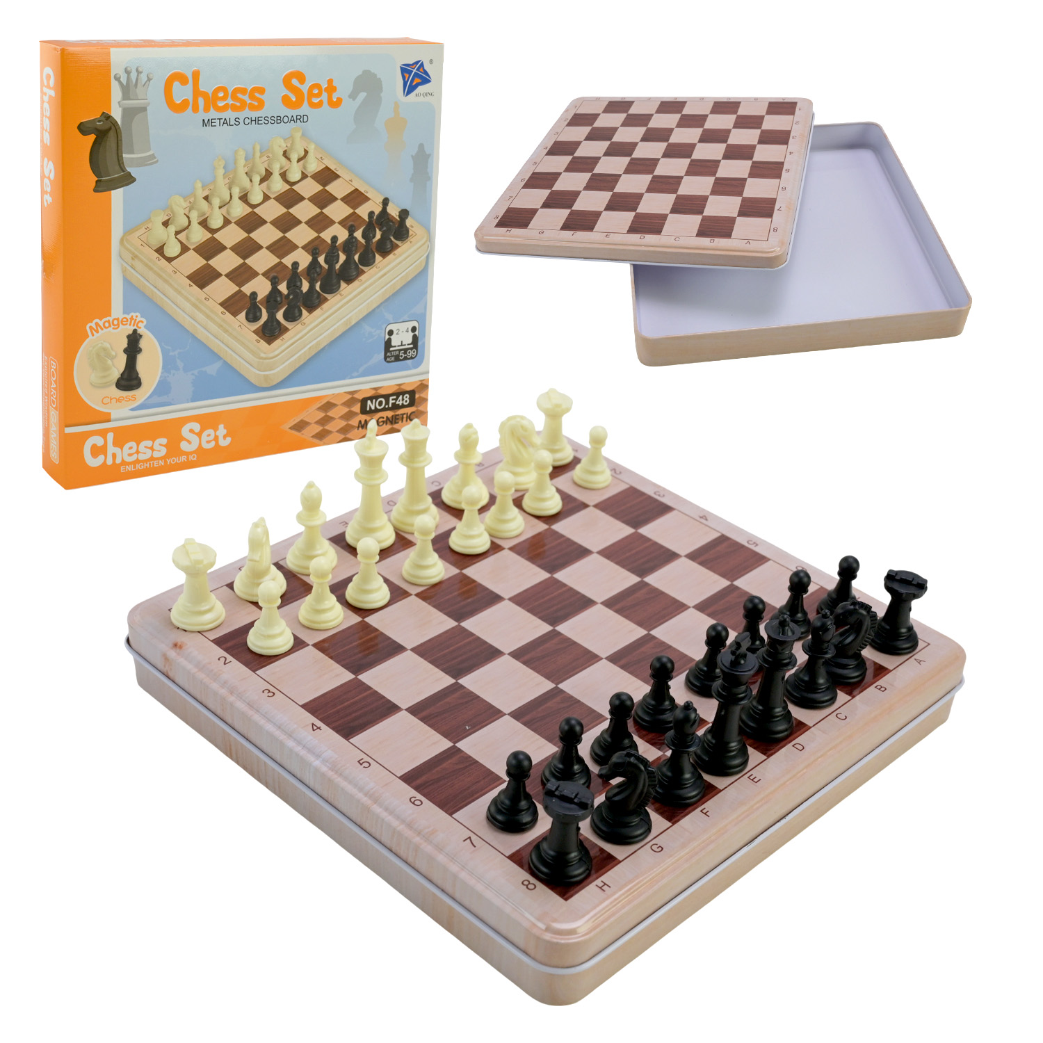 Гра настільна "Шахи" магніт, у короб. 22,5*22,5*3 см, F48